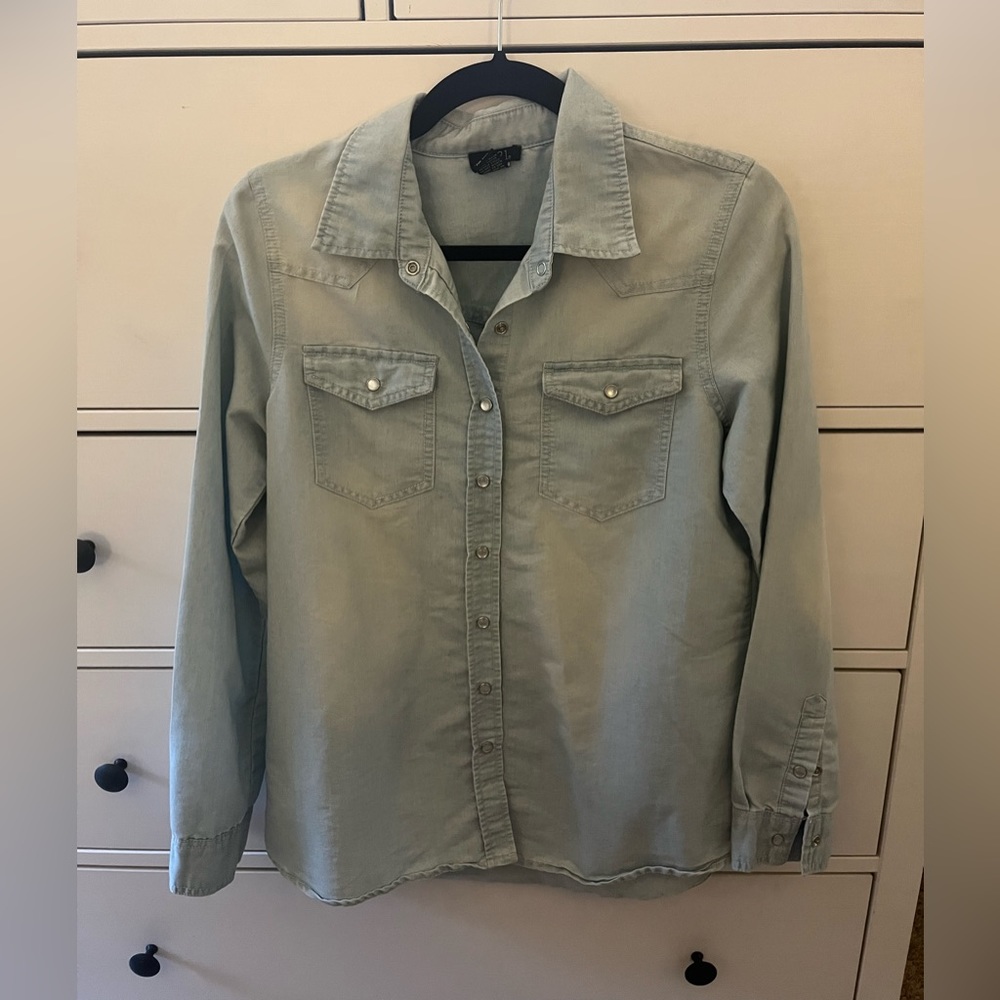 Denim button up